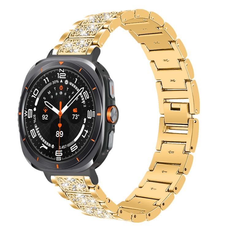 Cinturino per orologio in acciaio inossidabile con diamanti xDfind, For Samsung Galaxy Watch Ultra / Ultra 2025, For Samsung Galaxy Watch8 / Watch8 Classic, For Samsung Galaxy Watch7 / FE / 6 / 5 / 4, For Samsung Galaxy Fit3
