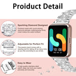Cinturino per orologio in acciaio inossidabile con diamanti xDfind, For Samsung Galaxy Watch Ultra / Ultra 2025, For Samsung Galaxy Watch8 / Watch8 Classic, For Samsung Galaxy Watch7 / FE / 6 / 5 / 4, For Samsung Galaxy Fit3