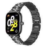 Cinturino per orologio in acciaio inossidabile con diamanti xDfind, For Xiaomi Band 10 Pro / 9 Pro / Redmi Watch 6, For Xiaomi Smart Band 10 / 9 / 8 / NFC 14mm, For Redmi Watch 3 Active / Lite 20mm, For Redmi Watch 3 20mm