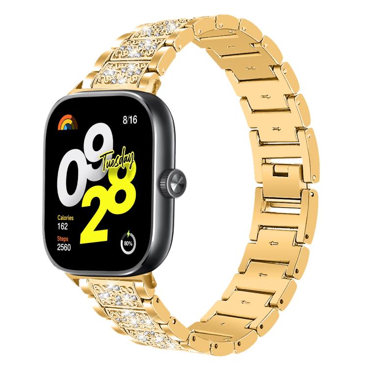 Cinturino per orologio in acciaio inossidabile con diamanti xDfind, For Xiaomi Band 10 Pro / 9 Pro / Redmi Watch 6, For Xiaomi Smart Band 10 / 9 / 8 / NFC 14mm, For Redmi Watch 3 Active / Lite 20mm, For Redmi Watch 3 20mm
