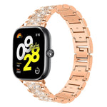 Cinturino per orologio in acciaio inossidabile con diamanti xDfind, For Xiaomi Band 10 Pro / 9 Pro / Redmi Watch 6, For Xiaomi Smart Band 10 / 9 / 8 / NFC 14mm, For Redmi Watch 3 Active / Lite 20mm, For Redmi Watch 3 20mm