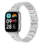 Cinturino per orologio in acciaio inossidabile con diamanti xDfind, For Xiaomi Band 10 Pro / 9 Pro / Redmi Watch 6, For Xiaomi Smart Band 10 / 9 / 8 / NFC 14mm, For Redmi Watch 3 Active / Lite 20mm, For Redmi Watch 3 20mm
