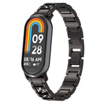 Cinturino per orologio in acciaio inossidabile con diamanti xDfind, For Xiaomi Band 10 Pro / 9 Pro / Redmi Watch 6, For Xiaomi Smart Band 10 / 9 / 8 / NFC 14mm, For Redmi Watch 3 Active / Lite 20mm, For Redmi Watch 3 20mm
