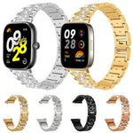 Cinturino per orologio in acciaio inossidabile con diamanti xDfind, For Xiaomi Band 10 Pro / 9 Pro / Redmi Watch 6, For Xiaomi Smart Band 10 / 9 / 8 / NFC 14mm, For Redmi Watch 3 Active / Lite 20mm, For Redmi Watch 3 20mm