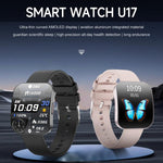 Smartwatch sportivo U17 con schermo curvo ultrasottile da 1,85 pollici e certificazione IP68.