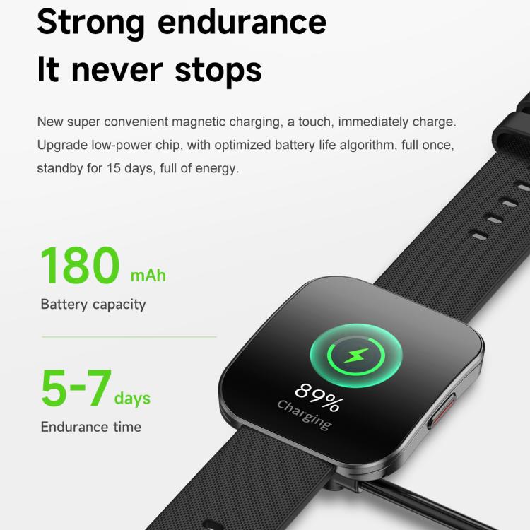 Smartwatch sportivo U17 con schermo curvo ultrasottile da 1,85 pollici e certificazione IP68.