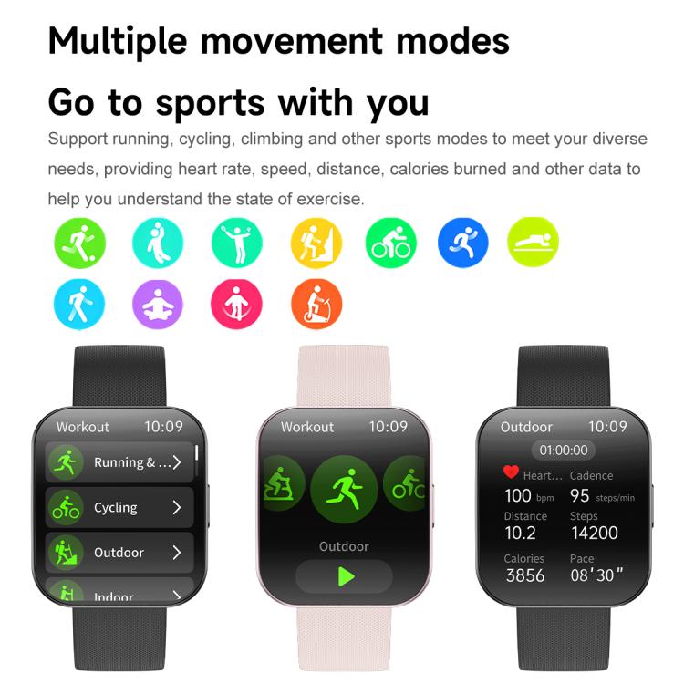 Smartwatch sportivo U17 con schermo curvo ultrasottile da 1,85 pollici e certificazione IP68.