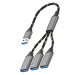 3 in 1 OTG Expander Splitter Dock Station, USB-A to USB-A, USB-C / Type-C to USB-A