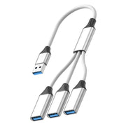 3 in 1 OTG Expander Splitter Dock Station, USB-A to USB-A, USB-C / Type-C to USB-A