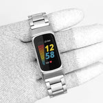 Cinturino per orologio in metallo a sgancio rapido xDfind con tre perline, 12mm