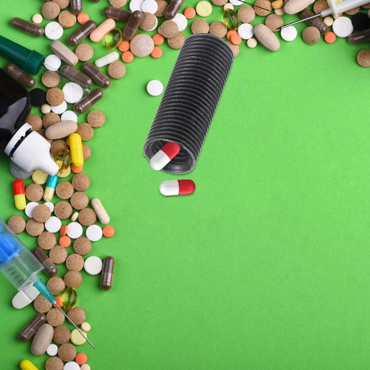 Contenitore portatile esagonale a vite per medicinali e pillole, Hexagonal Screw Pill Storage Tank