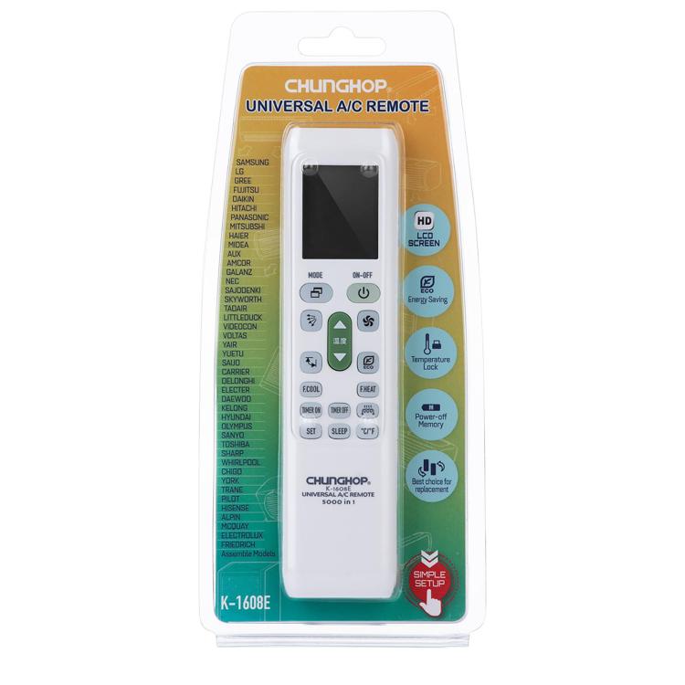 CHUNGHOP K-1608E Universal Air Conditioner Remote Control, K-1608E