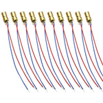 10 pezzi/confezione Testina laser a diodo regolabile Modulo laser a punto rosso, 5V, 3V