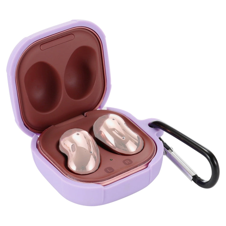 Custodia protettiva per auricolari in silicone anticaduta per Samsung Galaxy Buds Live con gancio