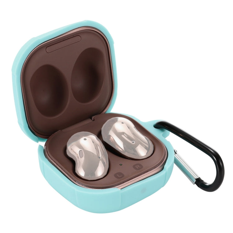 Custodia protettiva per auricolari in silicone anticaduta per Samsung Galaxy Buds Live con gancio