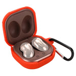 Custodia protettiva per auricolari in silicone anticaduta per Samsung Galaxy Buds Live con gancio
