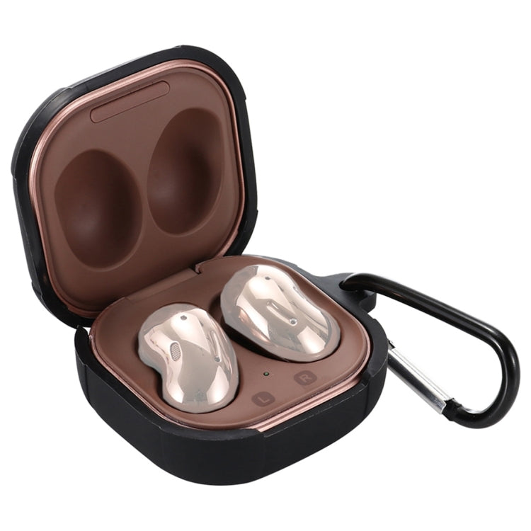Custodia protettiva per auricolari in silicone anticaduta per Samsung Galaxy Buds Live con gancio