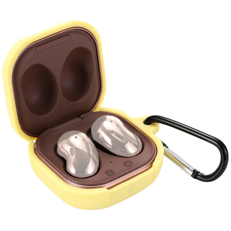 Custodia protettiva per auricolari in silicone anticaduta per Samsung Galaxy Buds Live con gancio
