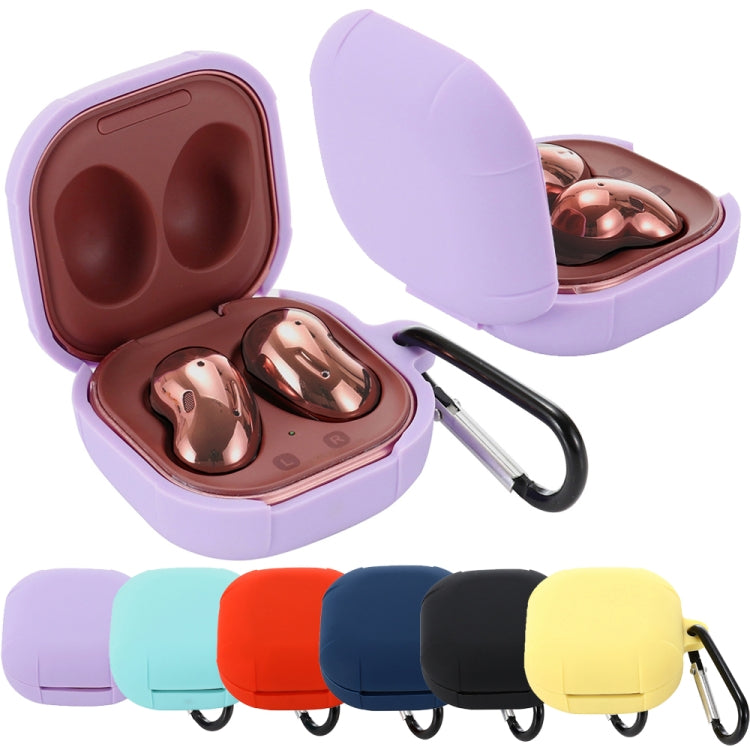 Custodia protettiva per auricolari in silicone anticaduta per Samsung Galaxy Buds Live con gancio
