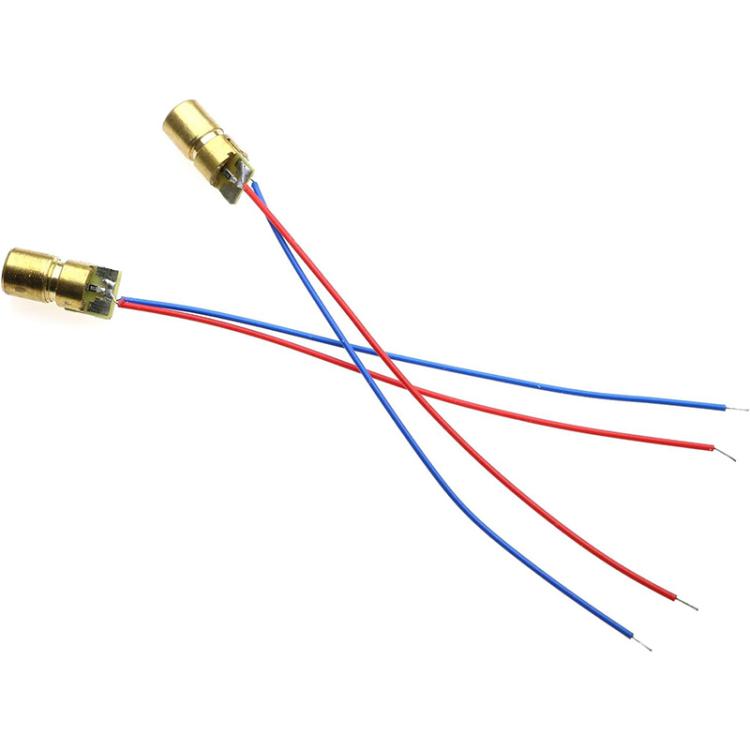 10 pezzi/confezione Testina laser a diodo regolabile Modulo laser a punto rosso, 5V, 3V