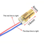 10 pezzi/confezione Testina laser a diodo regolabile Modulo laser a punto rosso, 5V, 3V