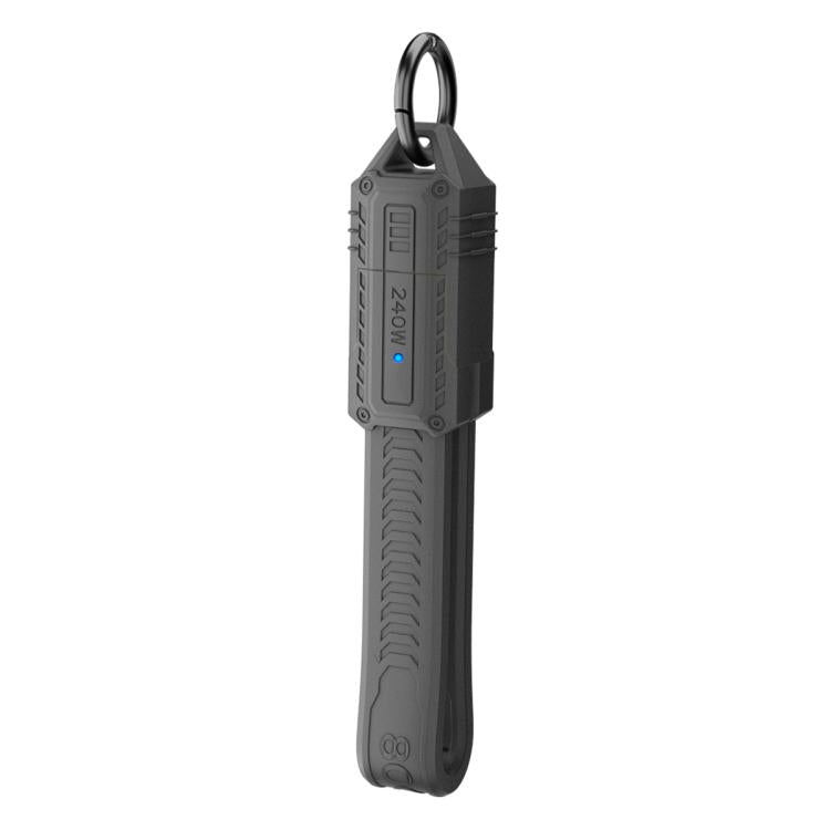 Cavo di ricarica USB4 Type-C / USB-C portatile da 80 Gbps e 240 W con portachiavi.