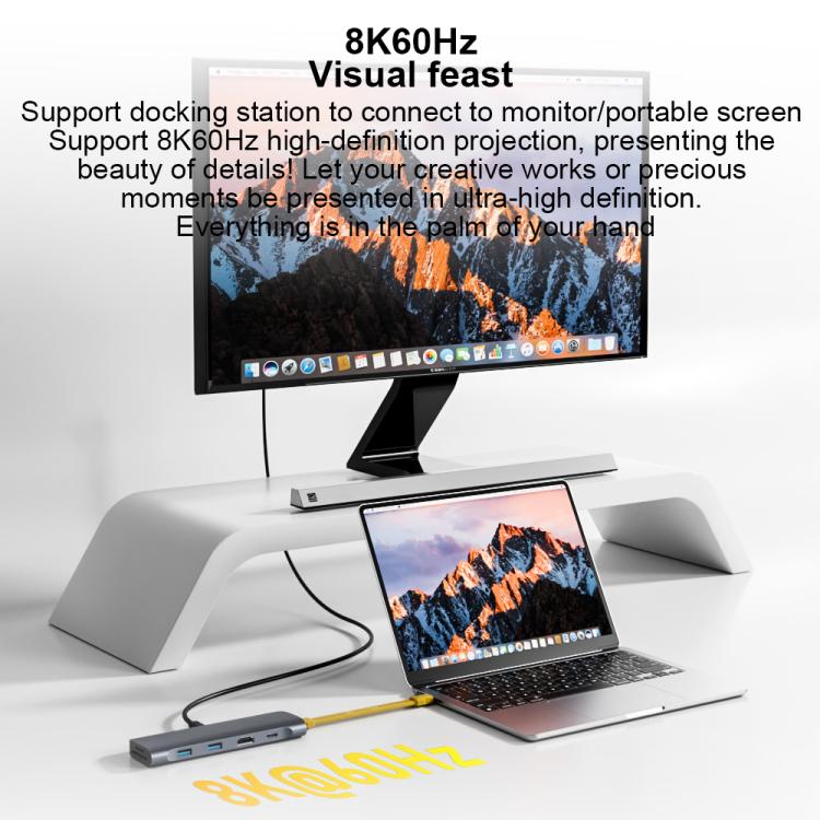 Cavo di ricarica USB4 Type-C / USB-C portatile da 80 Gbps e 240 W con portachiavi.