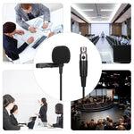 Microfono lavalier metallo con cavo 1,5 m e connettori XLR