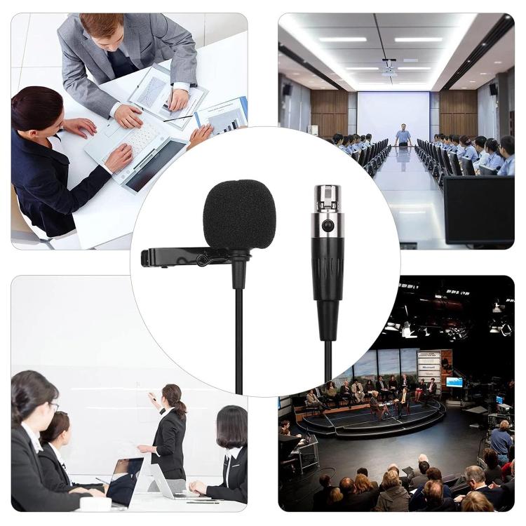 Microfono lavalier metallo con cavo 1,5 m e connettori XLR