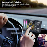 MT02 Lettore MP3 Bluetooth per auto con bassi, ingresso AUX, trasmettitore FM, presa accendisigari e ricarica, MT02