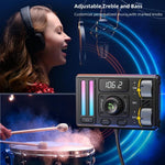 MT02 Lettore MP3 Bluetooth per auto con bassi, ingresso AUX, trasmettitore FM, presa accendisigari e ricarica, MT02