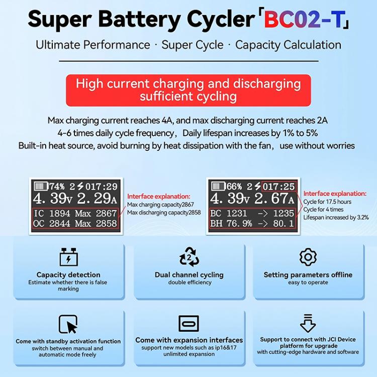 Calibrazione dei dati del ciclobatteria JCID BC02-T Super per iPhone 11-15 Pro Max, JCID BC02-T