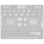 Stencil per rietichettatura MOA 0,12 mm, For iPhone 16 Series, For iPhone 15 Series, For iPhone 6-15 Series Baseband, For iPhone 7-15 Series, For iPhone 14 Series, For WiFi Comprehensive, For Face ID IC
