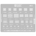 Stencil per rietichettatura MOA 0,12 mm, For iPhone 16 Series, For iPhone 15 Series, For iPhone 6-15 Series Baseband, For iPhone 7-15 Series, For iPhone 14 Series, For WiFi Comprehensive, For Face ID IC