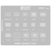 Stencil per rietichettatura MOA 0,12 mm, For iPhone 16 Series, For iPhone 15 Series, For iPhone 6-15 Series Baseband, For iPhone 7-15 Series, For iPhone 14 Series, For WiFi Comprehensive, For Face ID IC