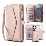 Portafoglio multifunzionale con custodia per telefono in pelle rimovibile e cordino., For Samsung Galaxy S25 5G, For Samsung Galaxy S25+ 5G, For Samsung Galaxy S25 Ultra 5G, For Samsung Galaxy S24 FE 5G