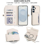 Portafoglio multifunzionale con custodia per telefono in pelle rimovibile e cordino., For Samsung Galaxy S25 5G, For Samsung Galaxy S25+ 5G, For Samsung Galaxy S25 Ultra 5G, For Samsung Galaxy S24 FE 5G