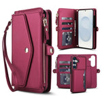 Portafoglio multifunzionale con custodia per telefono in pelle rimovibile e cordino., For Samsung Galaxy S25 5G, For Samsung Galaxy S25+ 5G, For Samsung Galaxy S25 Ultra 5G, For Samsung Galaxy S24 FE 5G