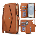 Portafoglio multifunzionale con custodia per telefono in pelle rimovibile e cordino., For Samsung Galaxy S25 5G, For Samsung Galaxy S25+ 5G, For Samsung Galaxy S25 Ultra 5G, For Samsung Galaxy S24 FE 5G