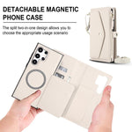 Portafoglio multifunzionale con custodia per telefono in pelle rimovibile e cordino., For Samsung Galaxy S24 Ultra 5G, For Samsung Galaxy S24+ 5G, For Samsung Galaxy S24 5G, For Samsung Galaxy S23 Ultra 5G