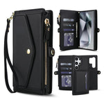 Portafoglio multifunzionale con custodia per telefono in pelle rimovibile e cordino., For Samsung Galaxy S24 Ultra 5G, For Samsung Galaxy S24+ 5G, For Samsung Galaxy S24 5G, For Samsung Galaxy S23 Ultra 5G