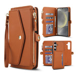 Portafoglio multifunzionale con custodia per telefono in pelle rimovibile e cordino., For Samsung Galaxy S25 5G, For Samsung Galaxy S25+ 5G, For Samsung Galaxy S25 Ultra 5G, For Samsung Galaxy S24 FE 5G