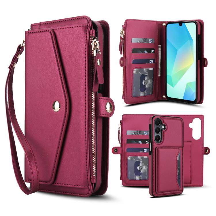 Portafoglio multifunzionale con custodia per telefono in pelle rimovibile e cordino., For Samsung Galaxy S23+ 5G, For Samsung Galaxy S23 5G, For Samsung Galaxy S22 Ultra 5G, For Samsung Galaxy S22+ 5G