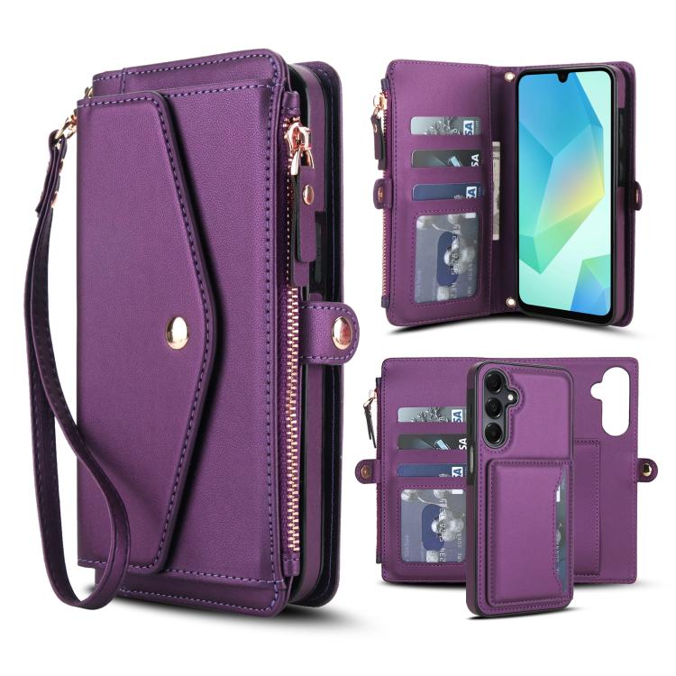 Portafoglio multifunzionale con custodia per telefono in pelle rimovibile e cordino., For Samsung Galaxy S23+ 5G, For Samsung Galaxy S23 5G, For Samsung Galaxy S22 Ultra 5G, For Samsung Galaxy S22+ 5G