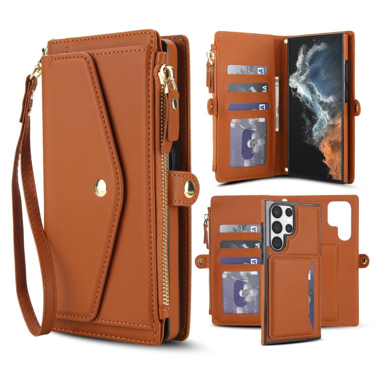 Portafoglio multifunzionale con custodia per telefono in pelle rimovibile e cordino., For Samsung Galaxy S23+ 5G, For Samsung Galaxy S23 5G, For Samsung Galaxy S22 Ultra 5G, For Samsung Galaxy S22+ 5G