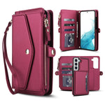 Portafoglio multifunzionale con custodia per telefono in pelle rimovibile e cordino., For Samsung Galaxy S23+ 5G, For Samsung Galaxy S23 5G, For Samsung Galaxy S22 Ultra 5G, For Samsung Galaxy S22+ 5G