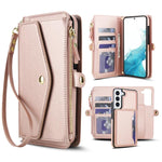 Portafoglio multifunzionale con custodia per telefono in pelle rimovibile e cordino., For Samsung Galaxy S23+ 5G, For Samsung Galaxy S23 5G, For Samsung Galaxy S22 Ultra 5G, For Samsung Galaxy S22+ 5G