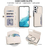 Portafoglio multifunzionale con custodia per telefono in pelle rimovibile e cordino., For Samsung Galaxy S22 5G, For Samsung Galaxy S21 FE 5G, For Samsung Galaxy S21 5G, For Samsung Galaxy S21+ 5G