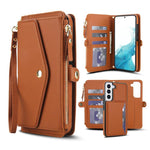 Portafoglio multifunzionale con custodia per telefono in pelle rimovibile e cordino., For Samsung Galaxy S22 5G, For Samsung Galaxy S21 FE 5G, For Samsung Galaxy S21 5G, For Samsung Galaxy S21+ 5G