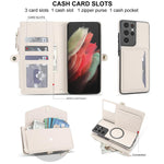 Portafoglio multifunzionale con custodia per telefono in pelle rimovibile e cordino., For Samsung Galaxy S21 Ultra 5G